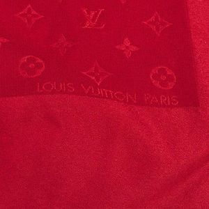 Louis Vuitton Monaco Square Scarf in red
